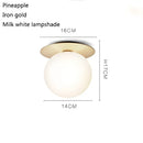 GobekUsa Glass Ball Ceiling Lamp: Nordic Minimalist Round Hallway Light with Modern Design
