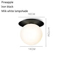 GobekUsa Glass Ball Ceiling Lamp: Nordic Minimalist Round Hallway Light with Modern Design