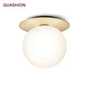 GobekUsa Glass Ball Ceiling Lamp: Nordic Minimalist Round Hallway Light with Modern Design