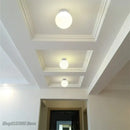 GobekUsa Glass Ball Ceiling Light: Modern Round White Fixture for Kitchen, Small Globe Lamp