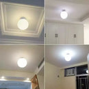 GobekUsa Glass Ball Ceiling Light: Modern Round White Fixture for Kitchen, Small Globe Lamp