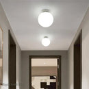 GobekUsa Glass Ball Ceiling Light: Modern Round White Fixture for Kitchen, Small Globe Lamp