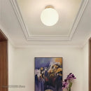 GobekUsa Glass Ball Ceiling Light: Modern Round White Fixture for Kitchen, Small Globe Lamp