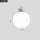 GobekUsa Glass Ball Ceiling Light: Modern Round White Fixture for Kitchen, Small Globe Lamp