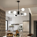 GobekUsa Glass Ball Chandelier - Art Deco Black Pendant Lighting for Home Dining Room
