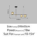 GobekUsa Glass Ball Chandelier Ceiling Lights for Home Decor - Modern LED Pendant Lamp