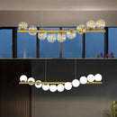 GobekUsa Glass Ball Chandelier for Dining Room Kitchen Office Front Desk