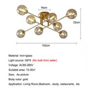 GobekUsa Glass Ball Chandelier for Living Room, Bedroom, and Study