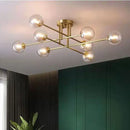 GobekUsa Glass Ball Chandelier for Living Room, Bedroom, and Study