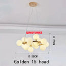 GobekUsa Glass Ball Chandelier for Living Room - Modern Nordic Kitchen Island Ceiling Light