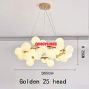 GobekUsa Glass Ball Chandelier for Living Room - Modern Nordic Kitchen Island Ceiling Light