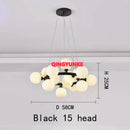 GobekUsa Glass Ball Chandelier for Living Room - Modern Nordic Kitchen Island Ceiling Light