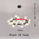 GobekUsa Glass Ball Chandelier for Living Room - Modern Nordic Kitchen Island Ceiling Light
