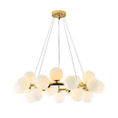 GobekUsa Glass Ball Chandelier for Living Room - Modern Nordic Kitchen Island Ceiling Light