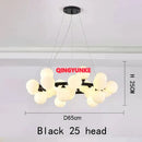 GobekUsa Glass Ball Chandelier for Living Room - Modern Nordic Kitchen Island Ceiling Light