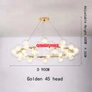 GobekUsa Glass Ball Chandelier for Living Room - Modern Nordic Kitchen Island Ceiling Light