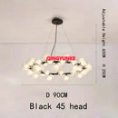 GobekUsa Glass Ball Chandelier for Living Room - Modern Nordic Kitchen Island Ceiling Light