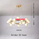 GobekUsa Glass Ball Chandelier for Living Room - Modern Nordic Kitchen Island Ceiling Light
