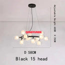 GobekUsa Glass Ball Chandelier for Living Room - Modern Nordic Kitchen Island Ceiling Light
