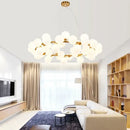 GobekUsa Glass Ball Chandelier for Living Room - Modern Nordic Kitchen Island Ceiling Light