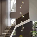 GobekUsa Glass Ball Chandelier for Villa Hotel Staircase Decor
