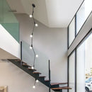 GobekUsa Glass Ball Chandelier for Villa Hotel Staircase Decor