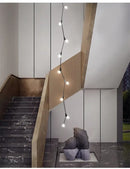 GobekUsa Glass Ball Chandelier for Villa Hotel Staircase Decor
