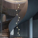 GobekUsa Glass Ball Chandelier for Villa Hotel Staircase Decor