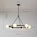 GobekUsa Glass Ball Chandelier LED Hanging Lamp Modern Nordic Style Pendant Light