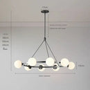 GobekUsa Glass Ball Chandelier LED Hanging Lamp Modern Nordic Style Pendant Light