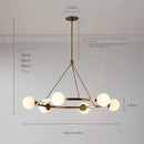 GobekUsa Glass Ball Chandelier LED Hanging Lamp Modern Nordic Style Pendant Light