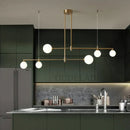 GobekUsa Glass Ball Chandelier LED Light Fixture for Dining Room Bedroom Kitchen Island
