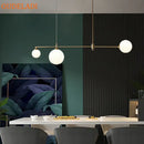 GobekUsa Glass Ball Chandelier LED Light Fixture for Dining Room Bedroom Kitchen Island