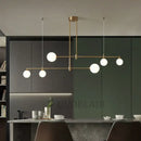 GobekUsa Glass Ball Chandelier LED Light Fixture for Dining Room Bedroom Kitchen Island