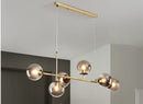 GobekUsa Glass Ball Chandelier LED Pendant Light for Modern Kitchen, Bar, and Loft