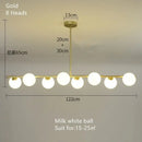 GobekUsa Glass Ball Chandelier - Modern LED Pendant Lamp for Home Decor