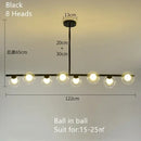 GobekUsa Glass Ball Chandelier - Modern LED Pendant Lamp for Home Decor