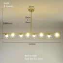 GobekUsa Glass Ball Chandelier - Modern LED Pendant Lamp for Home Decor