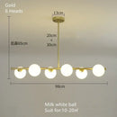 GobekUsa Glass Ball Chandelier - Modern LED Pendant Lamp for Home Decor