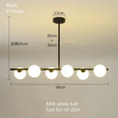 GobekUsa Glass Ball Chandelier - Modern LED Pendant Lamp for Home Decor
