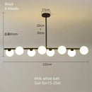 GobekUsa Glass Ball Chandelier - Modern LED Pendant Lamp for Home Decor