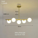GobekUsa Glass Ball Chandelier - Modern LED Pendant Lamp for Home Decor