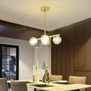 GobekUsa Glass Ball Chandelier - Modern LED Pendant Lamp for Home Decor