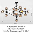 GobekUsa Glass Ball Chandelier Modern Minimalist Decor Lighting