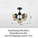 GobekUsa Glass Ball Chandelier Modern Minimalist Decor Lighting