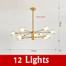 GobekUsa Glass Ball Chandelier Modern Spotlight Pendant Lamp Lighting