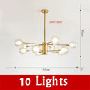 GobekUsa Glass Ball Chandelier Modern Spotlight Pendant Lamp Lighting