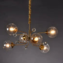 GobekUsa Glass Bubble Chandelier: Luxury LED Glass Ball Suspension Lamp for Living Room, Bedroom, and Shop