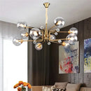 GobekUsa Glass Bubble Chandelier: Luxury LED Glass Ball Suspension Lamp for Living Room, Bedroom, and Shop