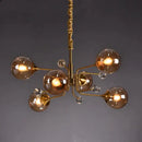 GobekUsa Glass Bubble Chandelier: Luxury LED Glass Ball Suspension Lamp for Living Room, Bedroom, and Shop